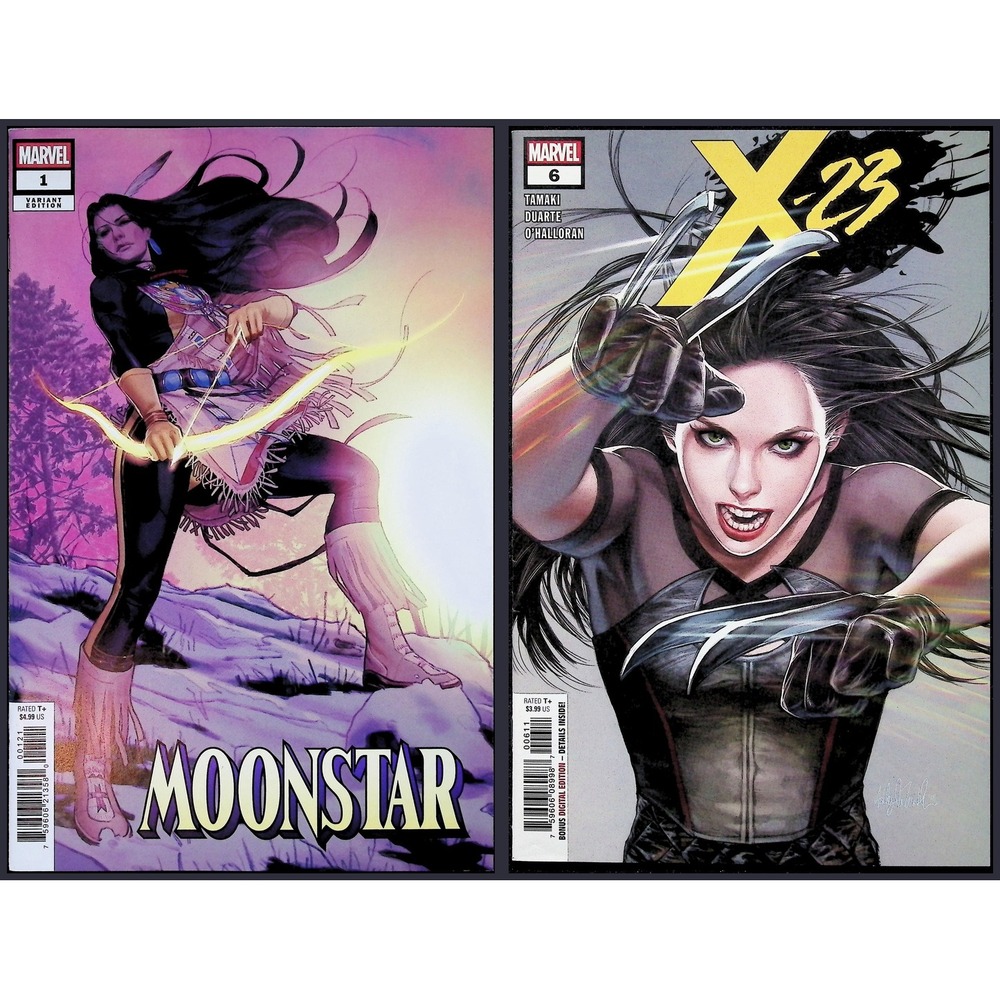 Moonstar X-23 2X Comic Lot #1 6 1st Solo Series Moonstar Variant Witter Marvel